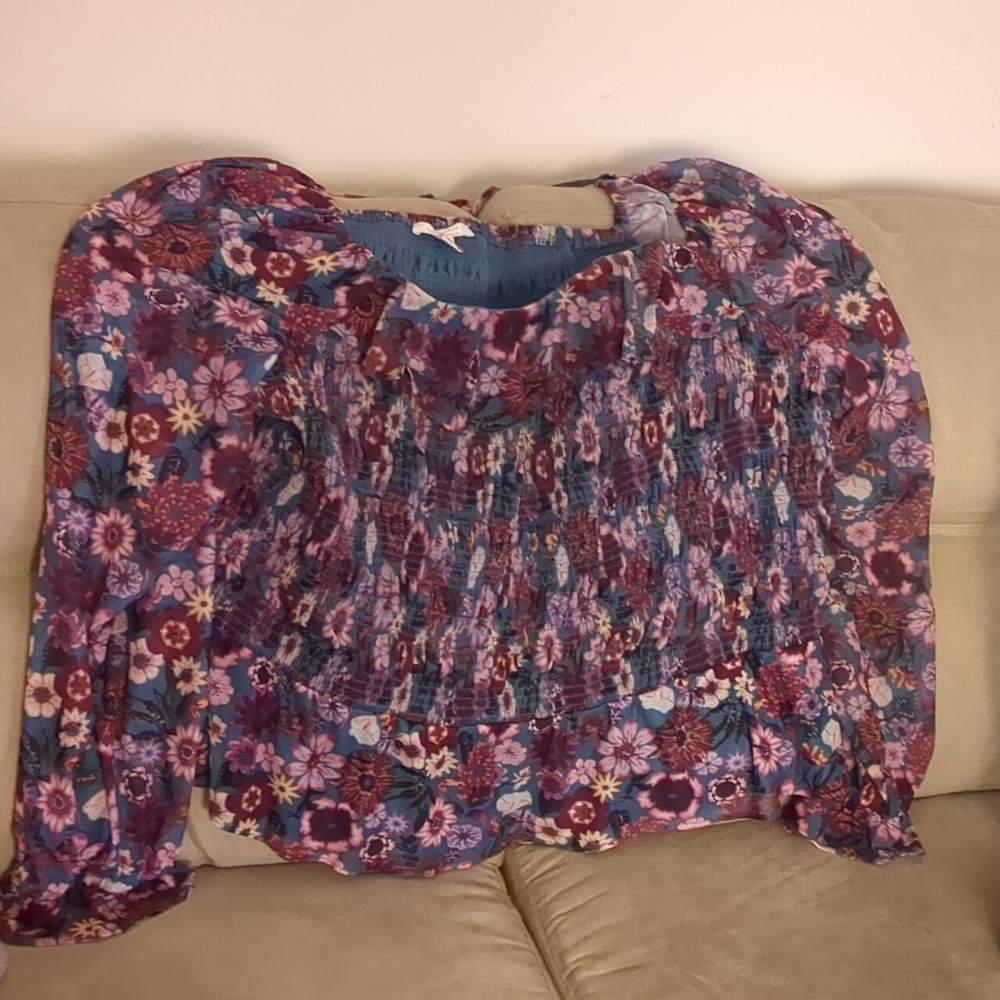 NWOT Lauren Conrad LC women's plus size printed blouse.